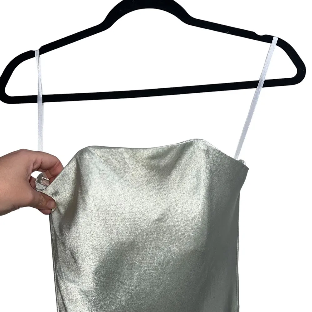 NEW NWOT  X Revolve Mikayla Strapless Maxi Gown In Sage Green - Image 4