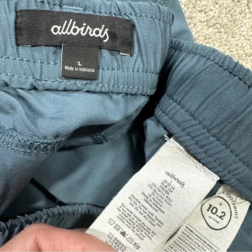 Allbirds Women's Natural Run Shorts Merino Wool Blend in Shadow Blue Size L - Image 12