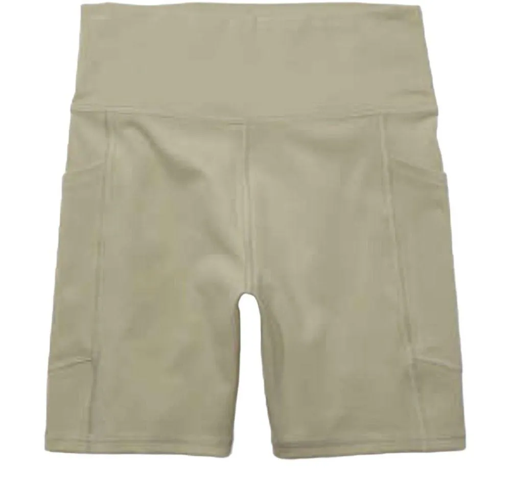 New American Eagle Women's Everything Pocket Fleece BIKE SHORT Pull On XS Cream - Image 2