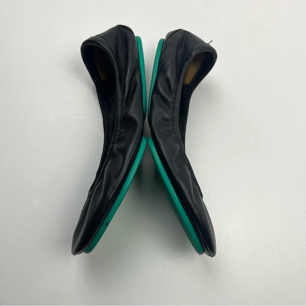 Tieks Garvieli Black Leather Ballet Flat Shoe Travel Foldable Women SZ 6 *FLAWED - Image 8