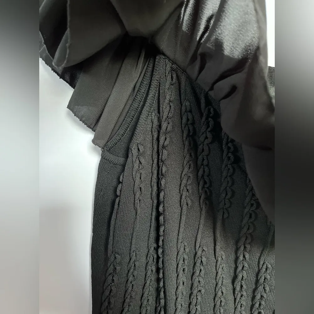 Dolce Cabo intricate knit sleeveless Black top size M Size M - Image 4