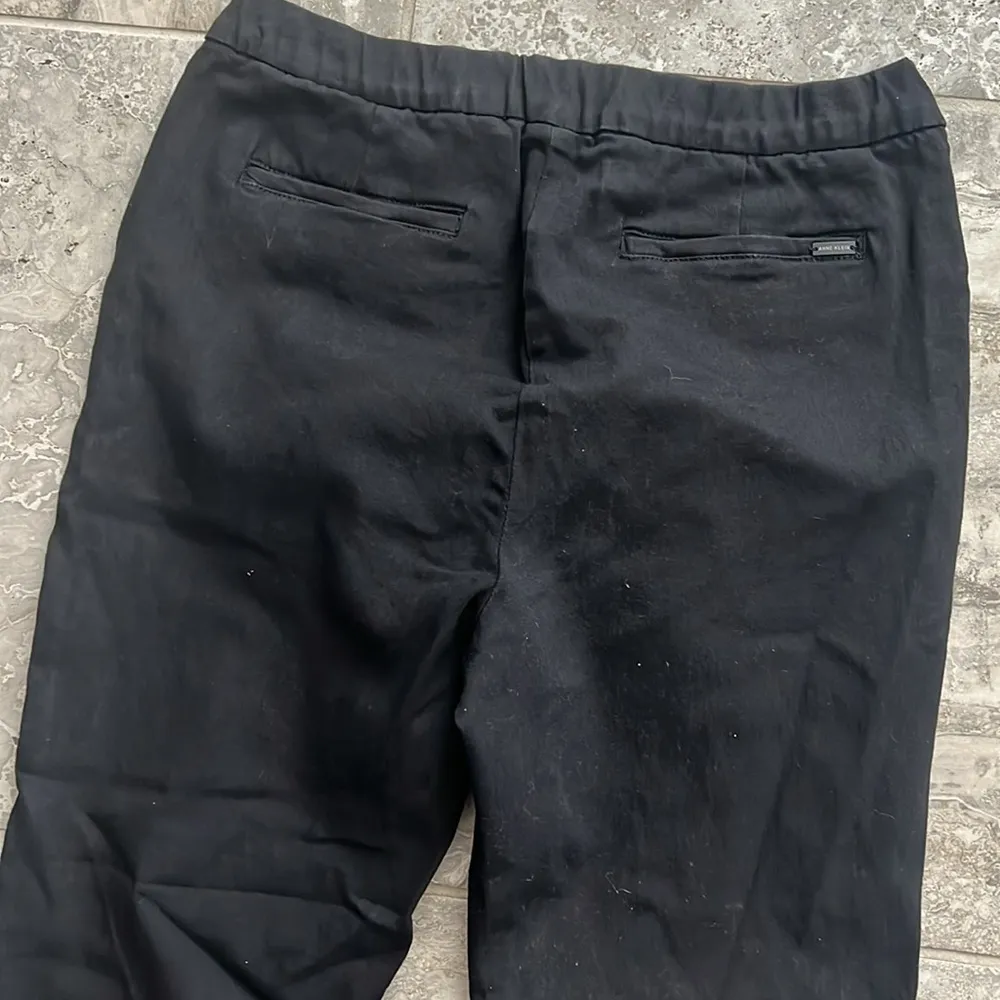 NEW Anne Klein High Rise Pull On Flared Pants, Onyx Wash, US 12 New w/Tag $89 - Image 6