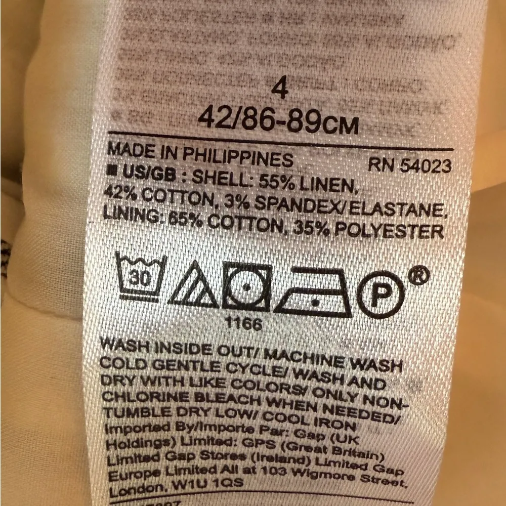 Banana Republic Women Navy White Pinstripe Classic Fit Linen Cotton Blazer NWT-4 - Image 8