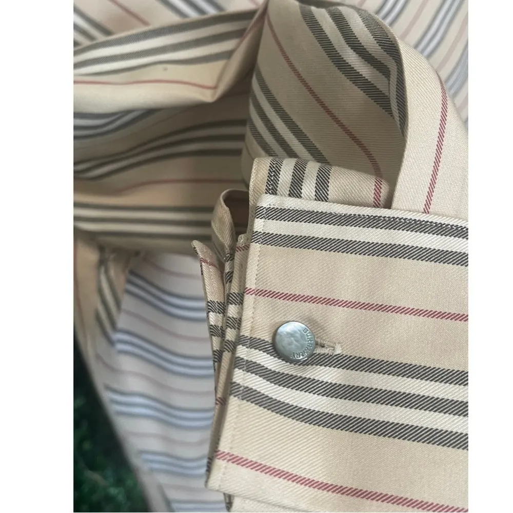 Burberry Classic Beige Striped Women's Blouse - Image 5