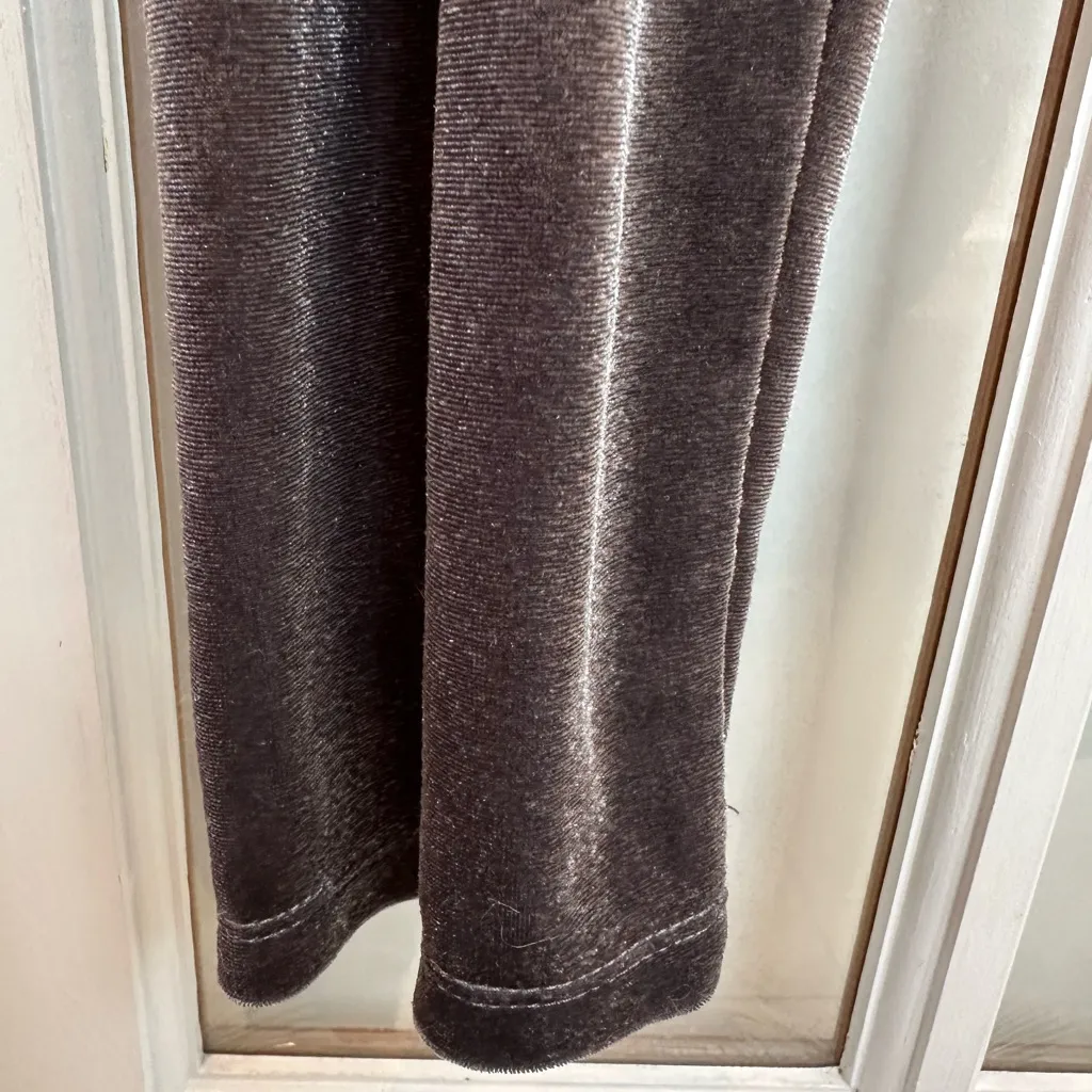 Nordstrom Women’s Velvet Velour Pull On Lounge Joggers Pants Size XL Pewter Grey - Image 5