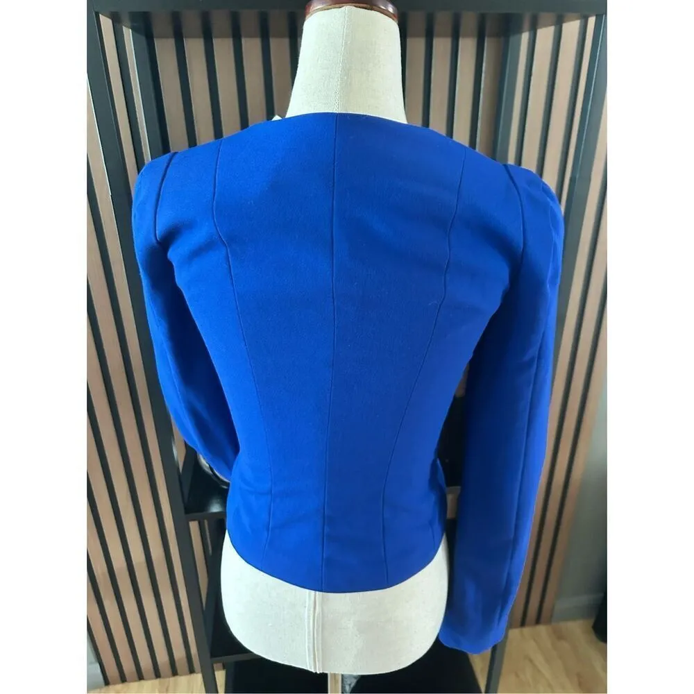 H&M stylish blue blazer size 2 work attire - Image 3