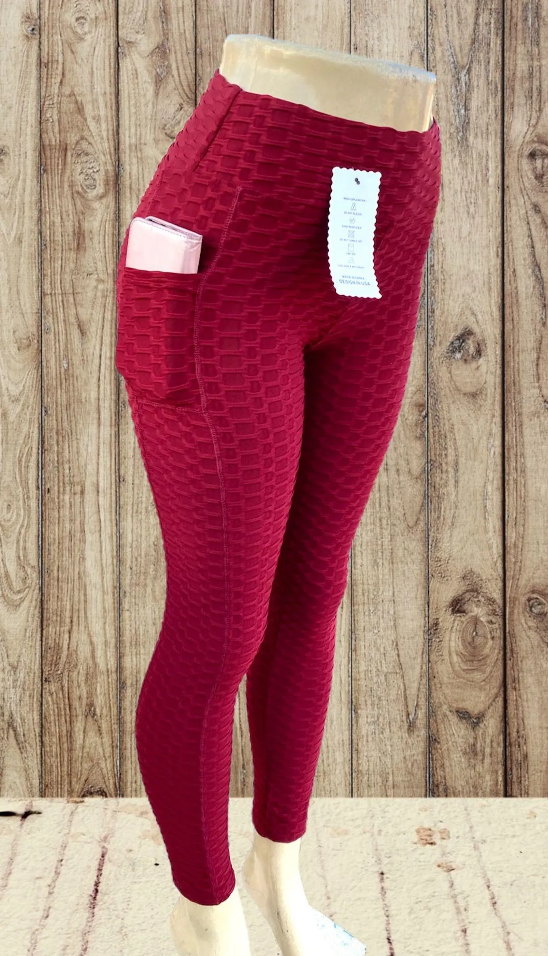 Tie dye Scrunched up butt lifting leggings TikTok yoga pants Size L - Image 2