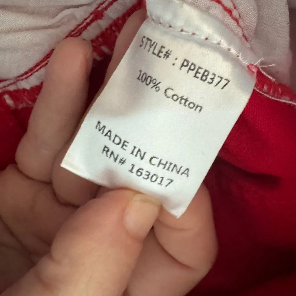 Princess Polly Red Cargo Pants | Utility Style | 100% Cotton | Size 4 - Image 4