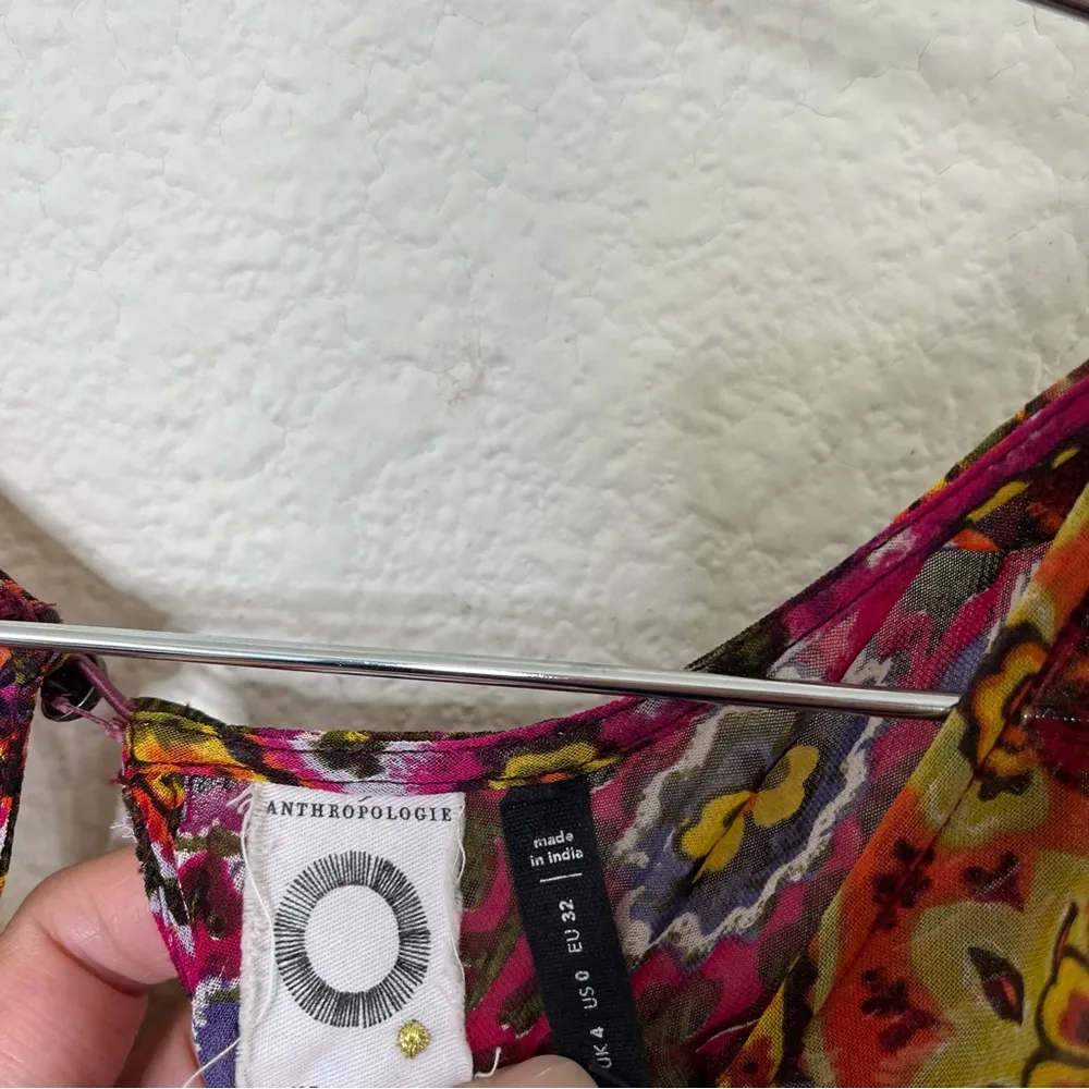 Anthropologie Akemi + Kin Paisley Orange Multicolor Wrapped Maxi Size 0 - Image 10
