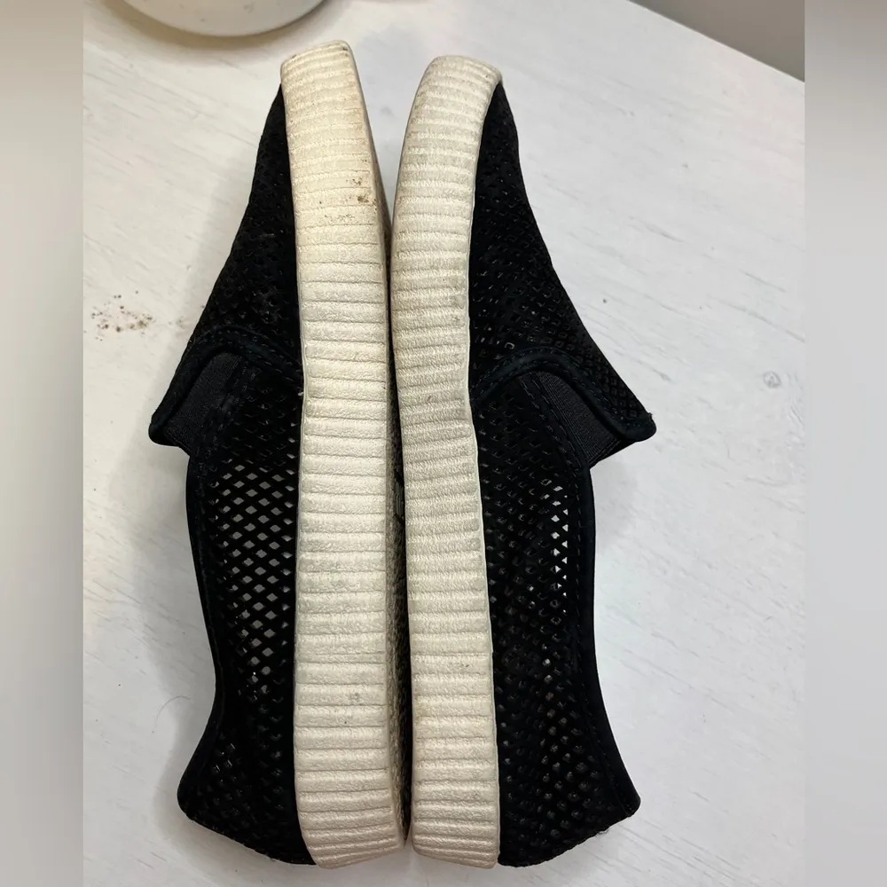 Frye Womens Camille Laser Cut Perforated Black Leather‎ Slip On Sz 6.5 - Image 5