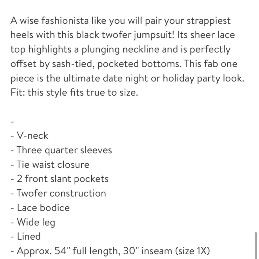 NWT ModCloth All The Feels Lace Jumpsuit - Image 3
