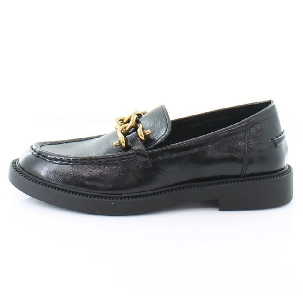 NEW Steve Madden Karmine Black Leather Chain Loafers - Image 3