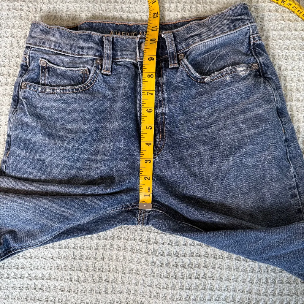 American Eagle Low-Rise Baggy Jeans Womens 2 Regular Denim Pants Boho Festival - Image 8