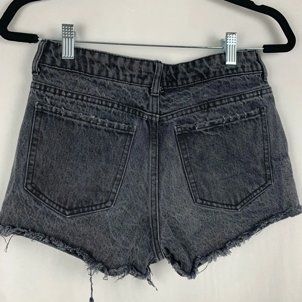 Forever 21 Cut Off Raw Hem Distressed Black Short 25‎ - Image 5