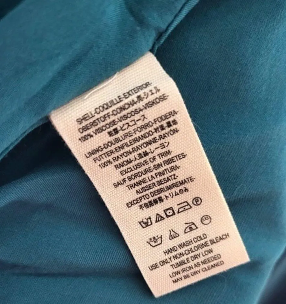 NWT Free People Abbie Tie Neck Puff Sleeve Reversible Mini Dress in Green Combo - Image 11