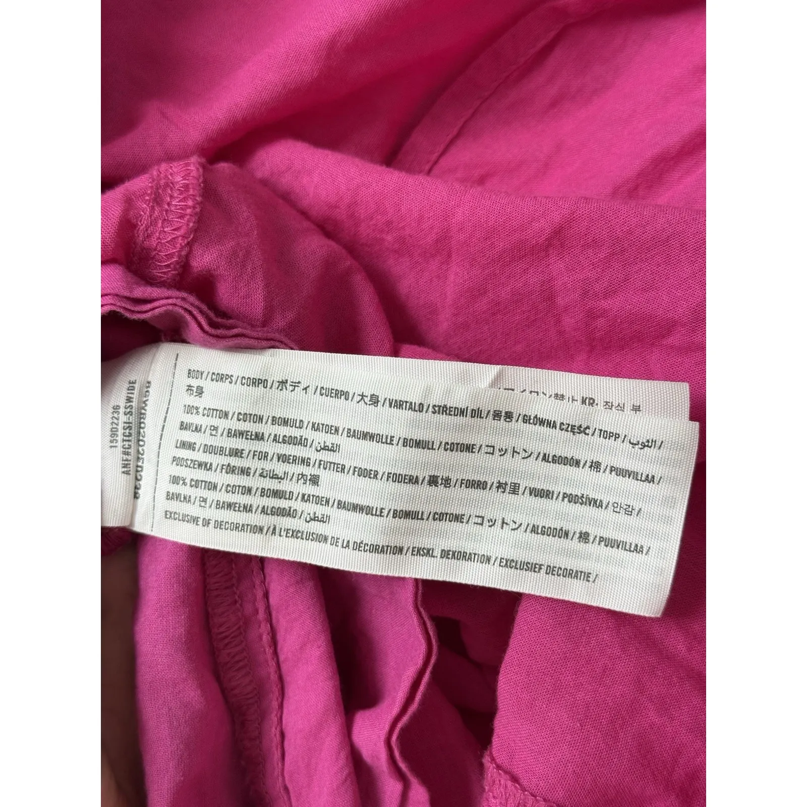 Abercrombie Fitch Maxi Dress Small Pink Empire Waist Tie Front Cotton Sleeveless - Image 6