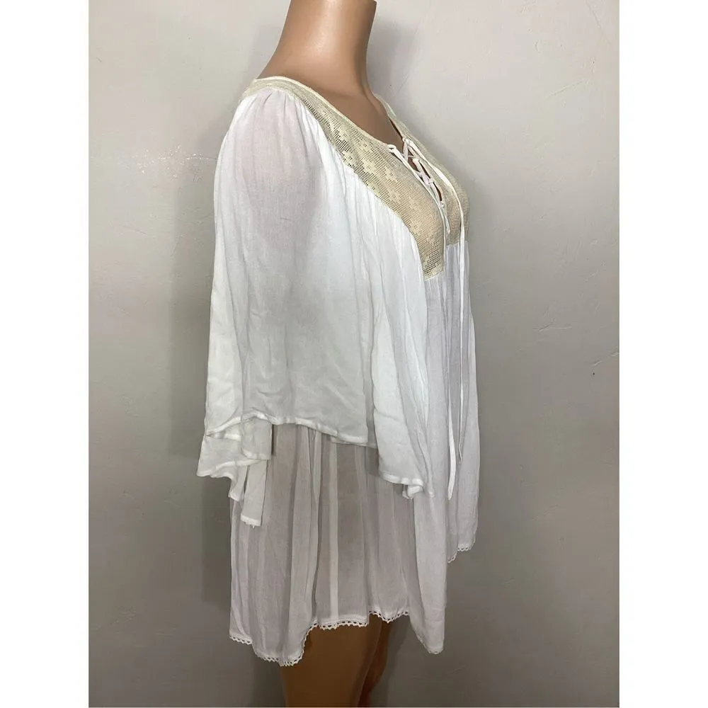 New. L*SPACE white and cream lace coverup. S/XS. Retails $149 - Image 4