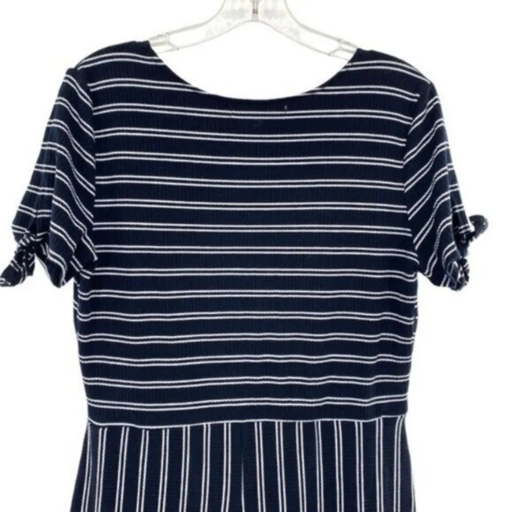 Jolt Women’s Black and White Striped Wide Leg Cropped Jumpsuit - Image 7