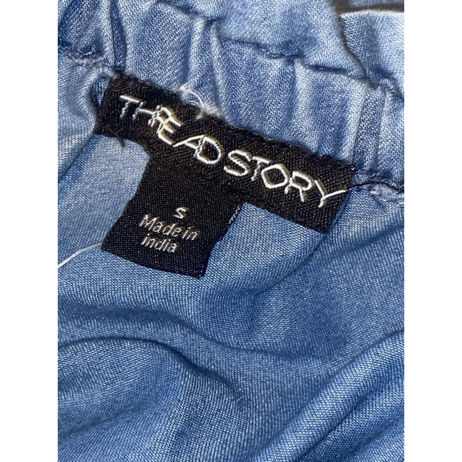 NWT Thread Story Size Med Drawstring Stretch Waist Lightweight Jumper Blue - Image 13