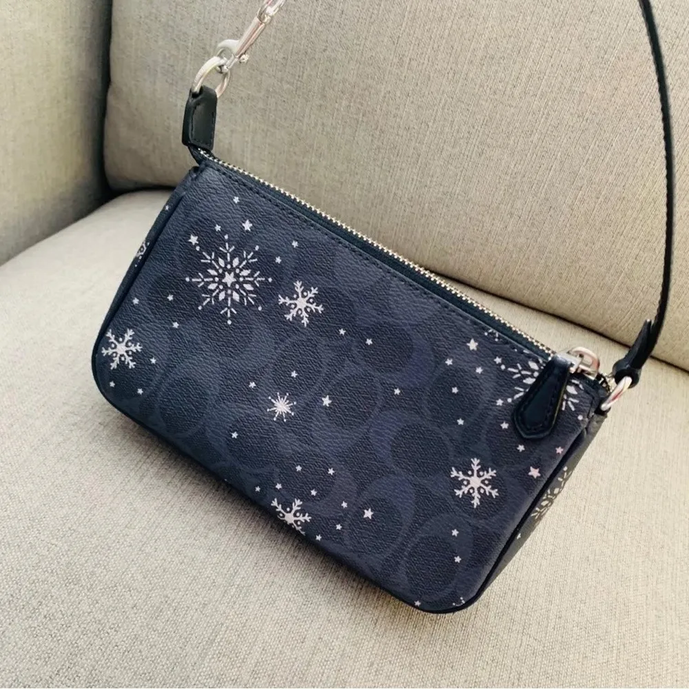 coach Nolita 19 In Signature Canvas With Snowflake Print c0091 - Image 3