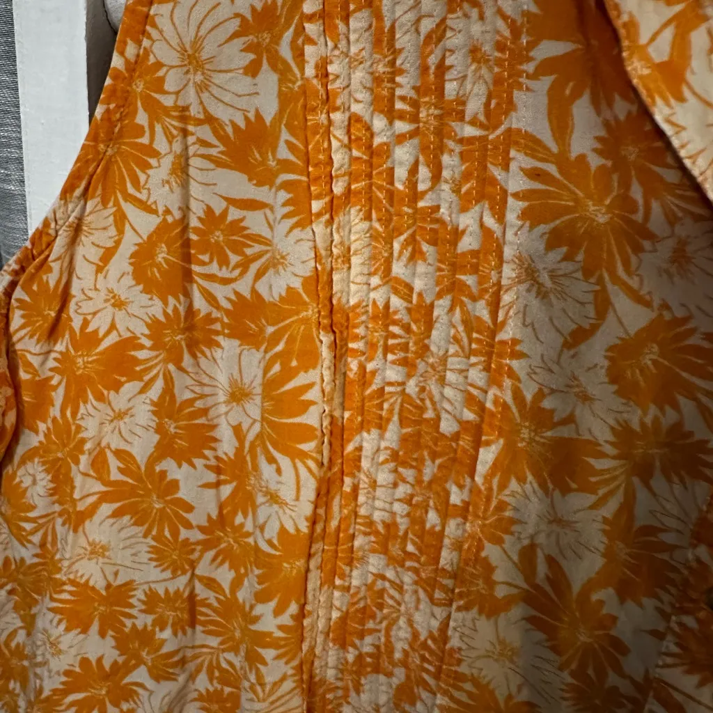 Terra & Sky Yellow Floral Button Down Shirt size 3X - Image 4