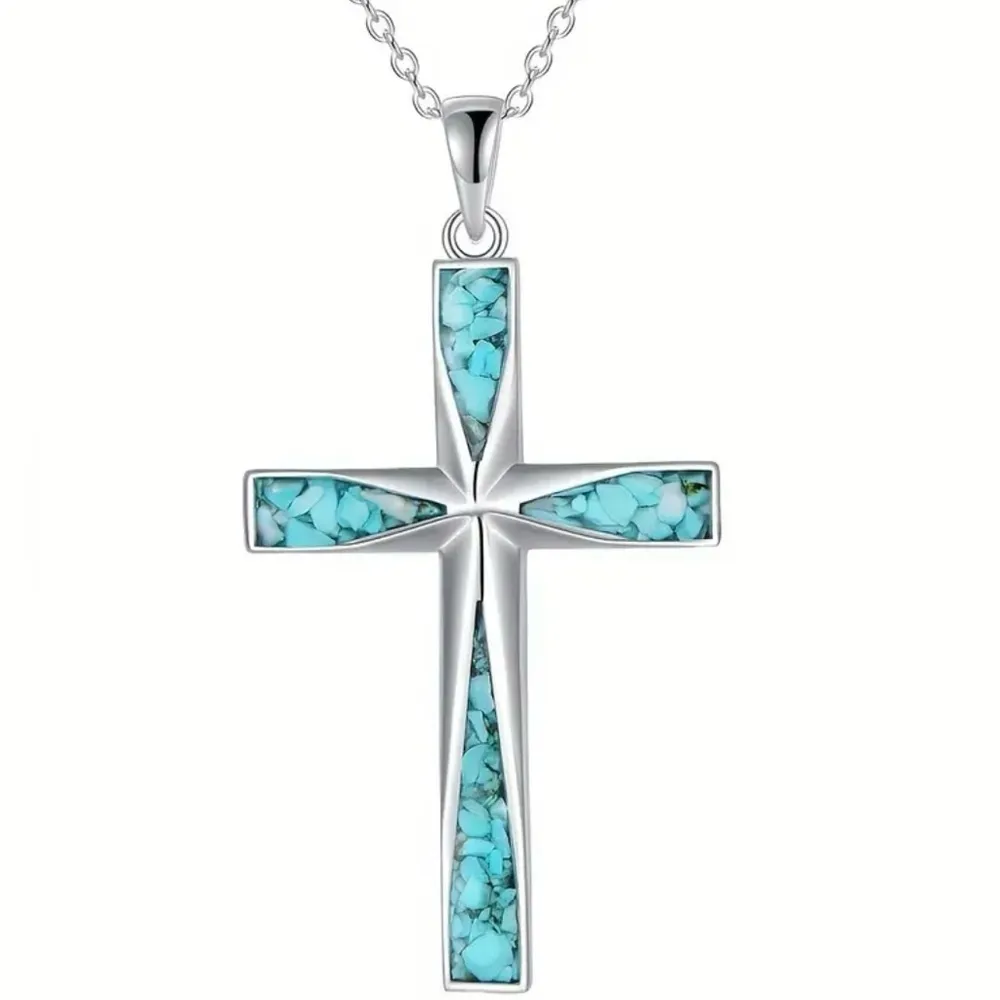 Fancy Cross Necklace NWT Silver - Image 2