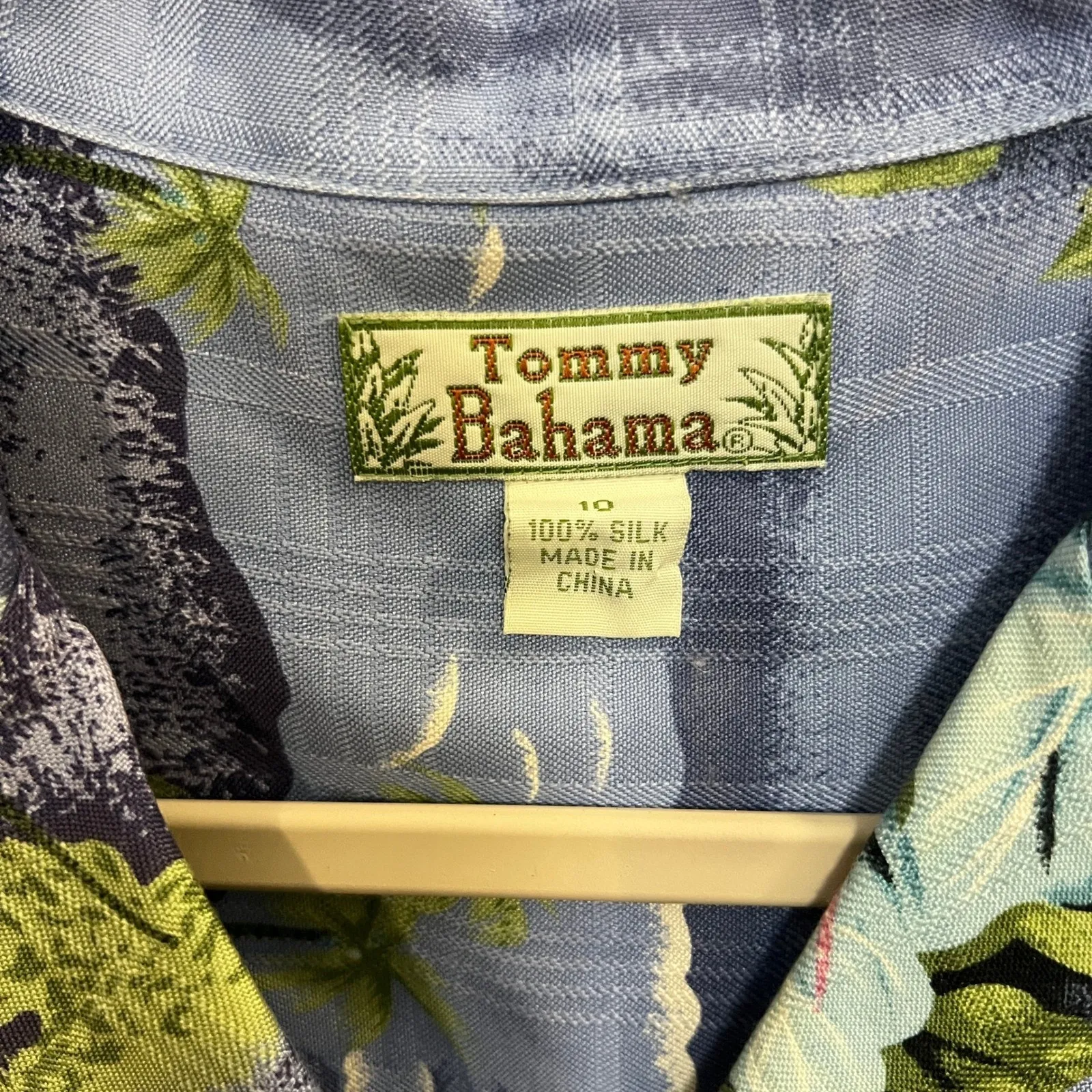 Tommy Bahama Sleeveless Button Down Knee Length Dress Tropical Print Silk Sz 10 - Image 6