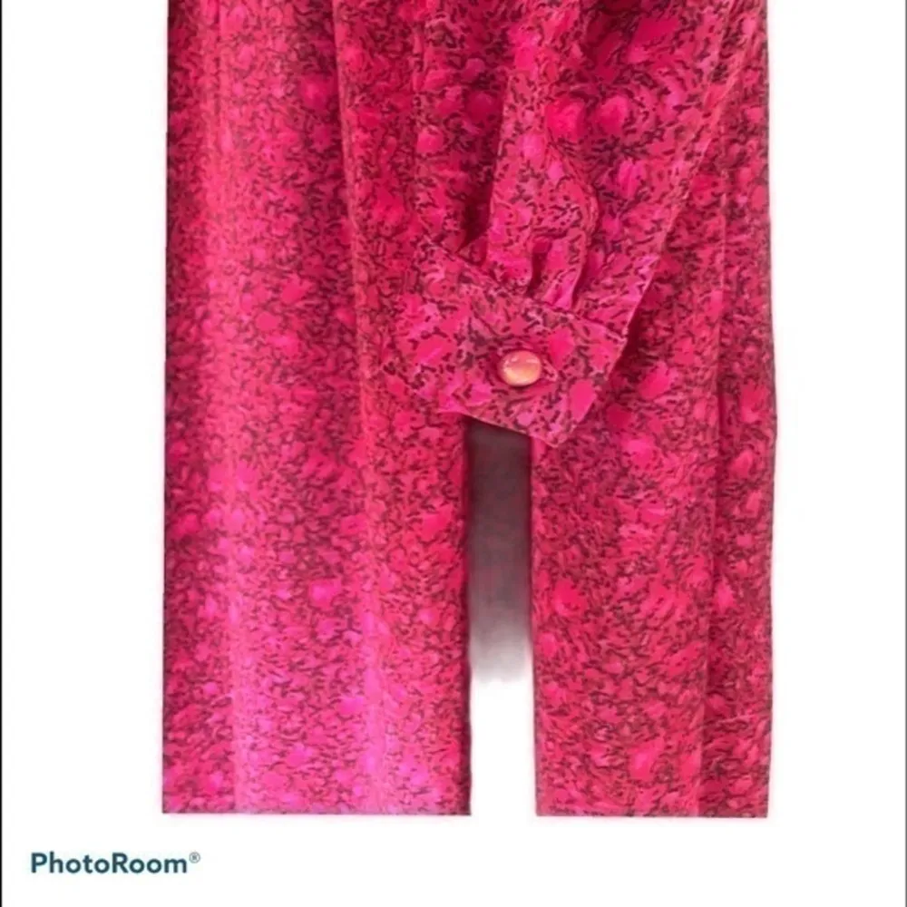 Vintage Prince David Pink Black Print Dress Size 12 - Image 5