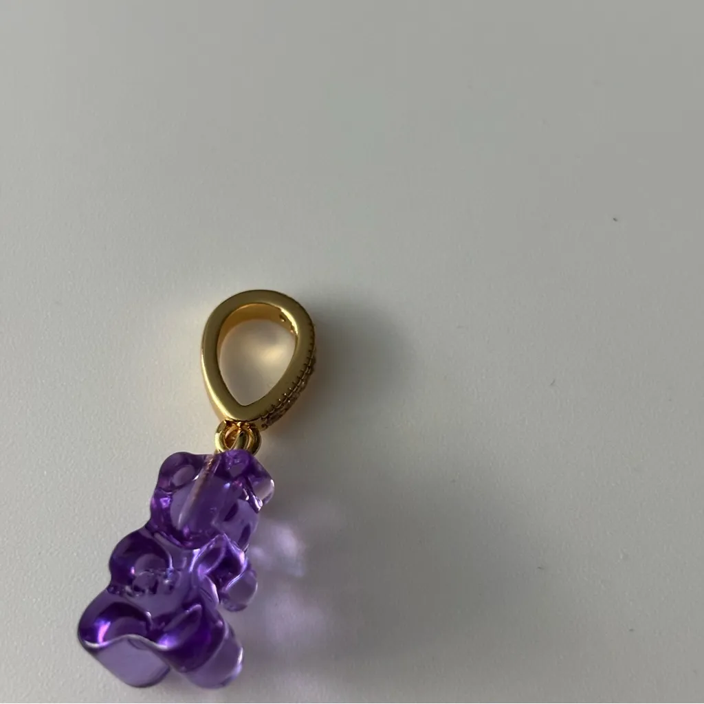 NWOT Elegant Purple Bear pendant with Gold Detailing - Image 4