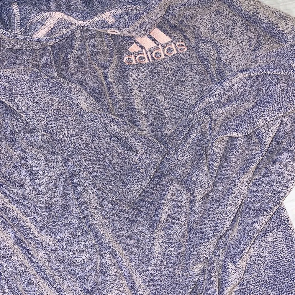 New Terry cloth adidas pink and blue hoodie adjustable bottom - Image 6
