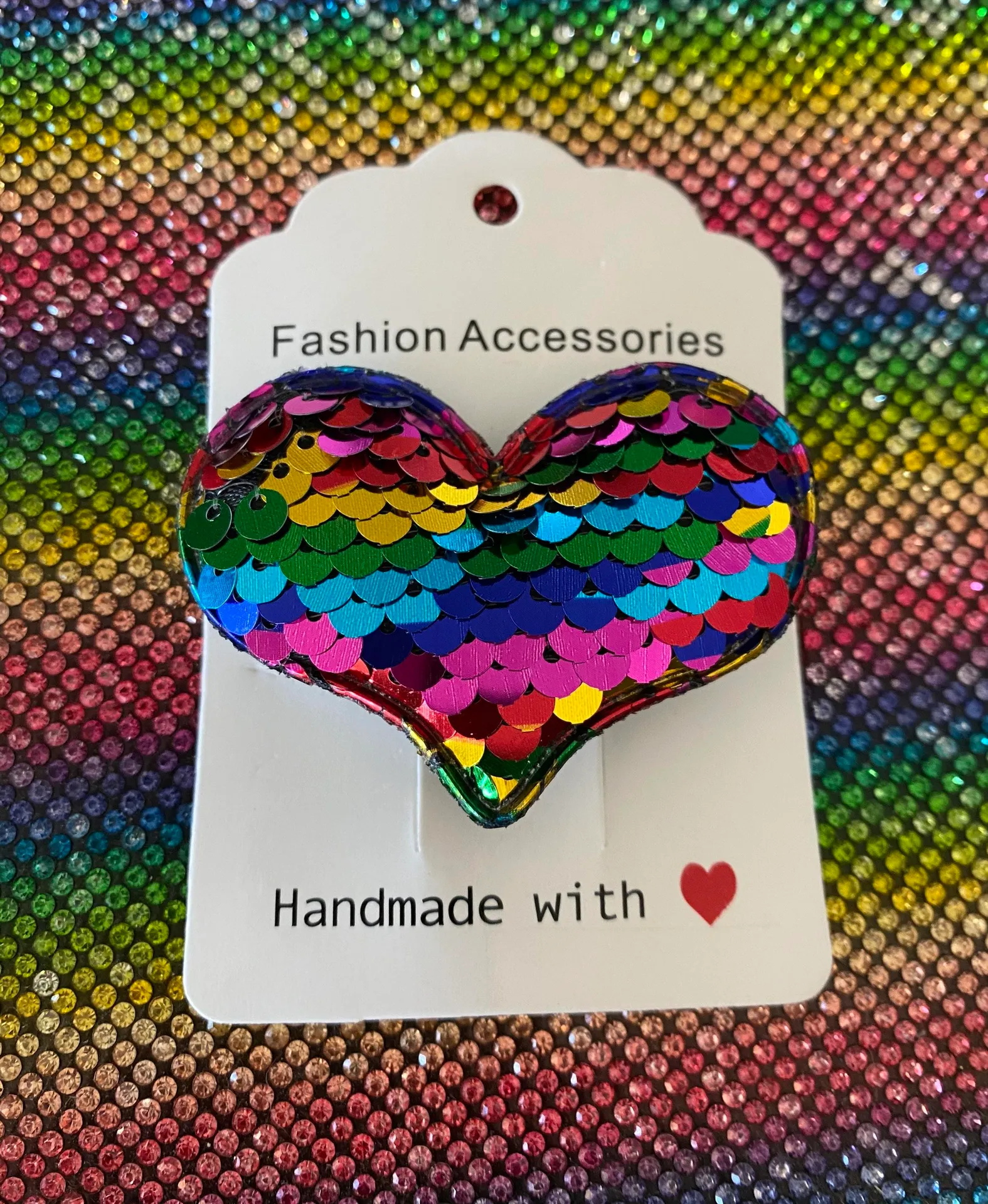 Heart Hair Clip Set Rainbow Multiple - Image 5