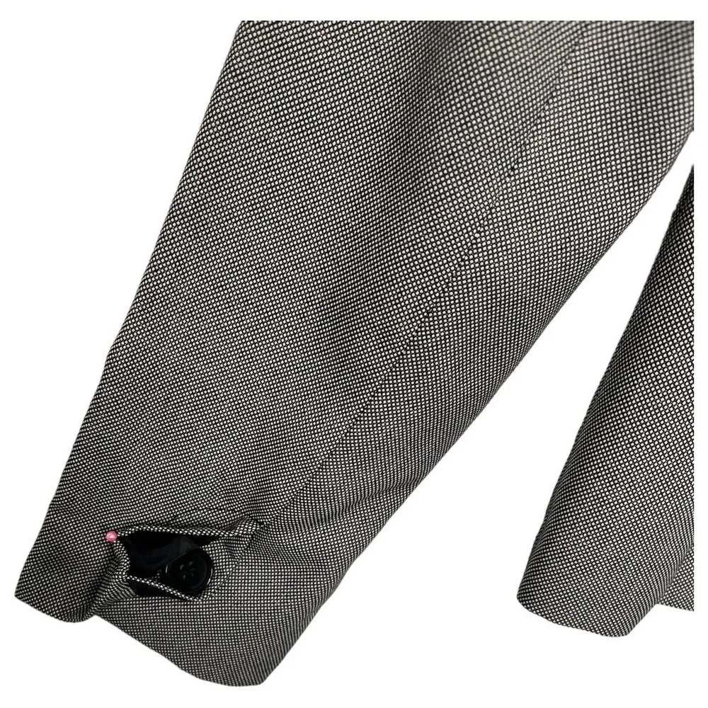 Ann Taylor Blazer Womens Size 0 Petite Classic Career Lined Two Button Gray - Image 6