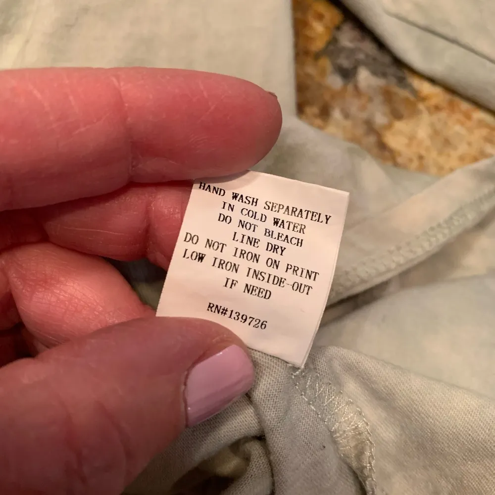 Kittenish Cropped Top Womens Size M Medium Green Tie Dye Long Sleeves Pullover - Image 9