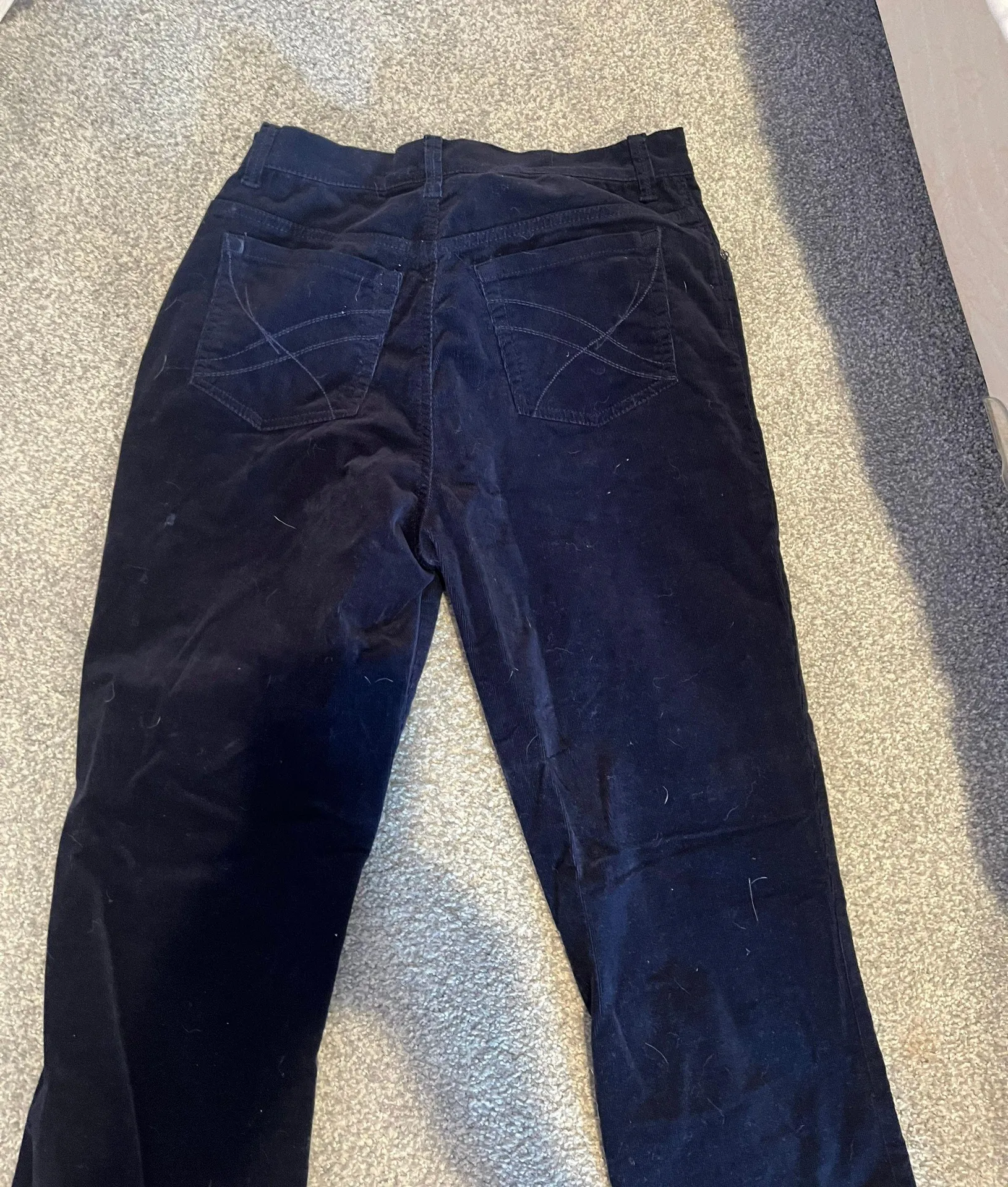 Blue Corduroy Flare Pants - Image 2