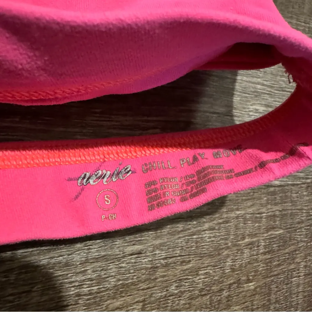 Aerie Pink “Fear Less” Sports Bra - Image 2