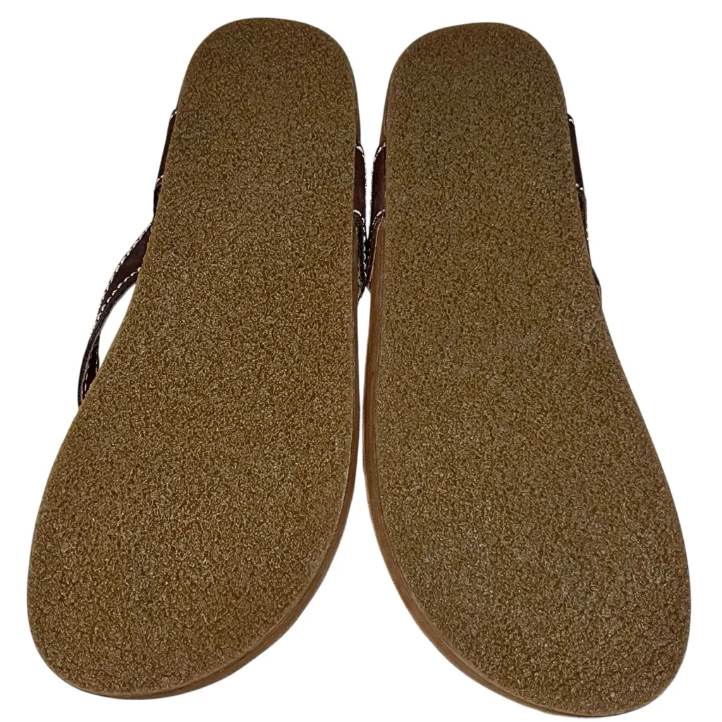 NEW Sanuk Brown She Loungy Flip Flop Thong Sandals size 9 - Image 4