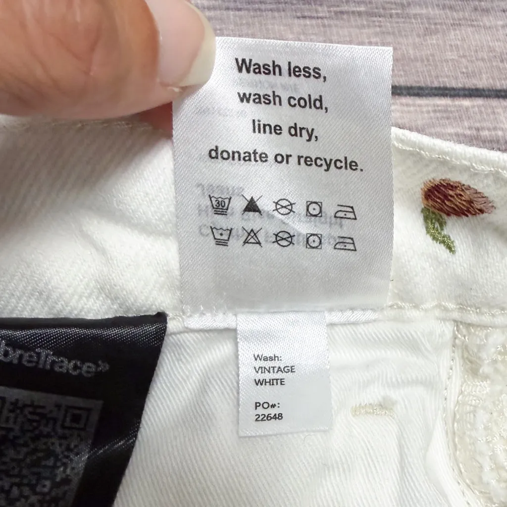 Reformation Off White Cynthia Fruitloops Embroidered Fruit Straight Leg Jeans 26 - Image 9