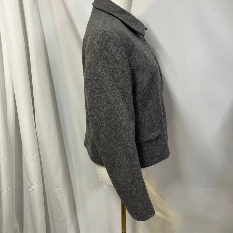 Vintage‎ 80's Clifford & Wills Wool Zip up Grey Jacket Womens 8 Classic Gray - Image 6