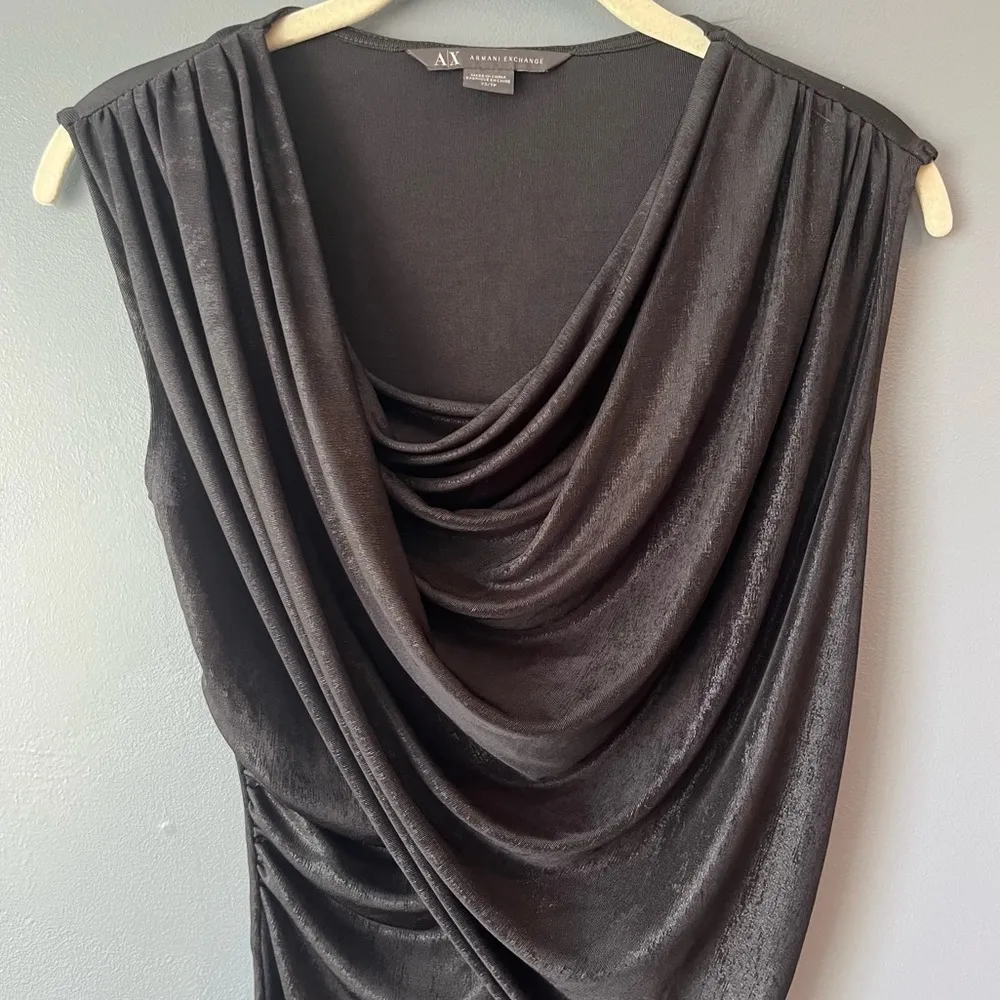 Armani Exchange Black Shimmer Mini Dress - Image 2