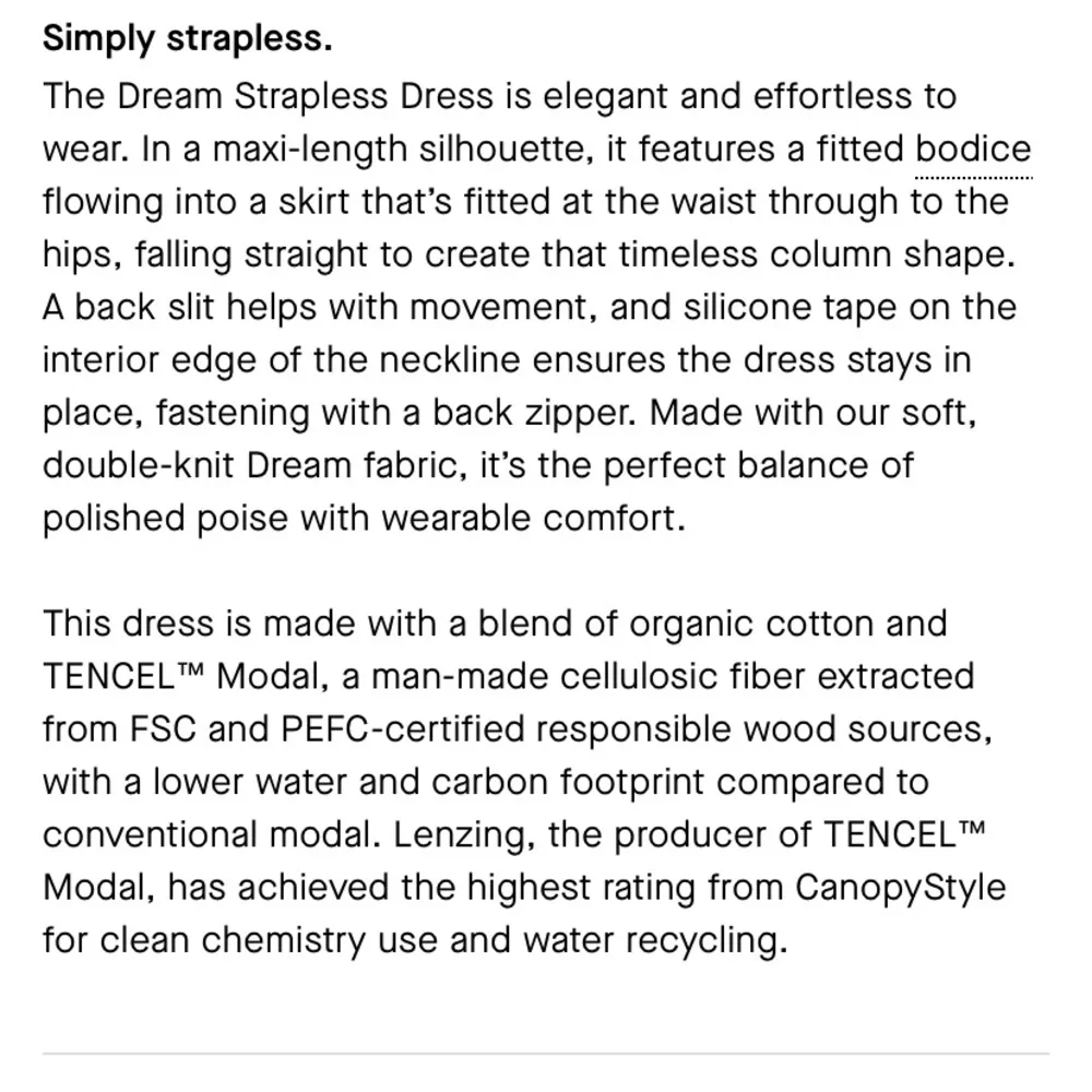 Everlane black Dream Strapless Dress size large. Midi dress. Stretch. NWT - Image 8