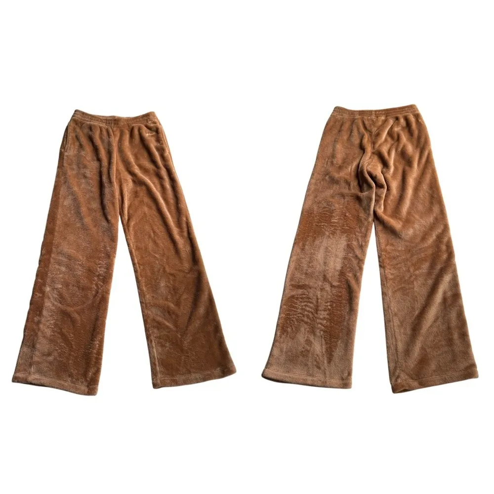 PINK VS Velour Fleece 2pc Pajama Set Tan Brown Size Small Medium NWOT Sleepwear - Image 14