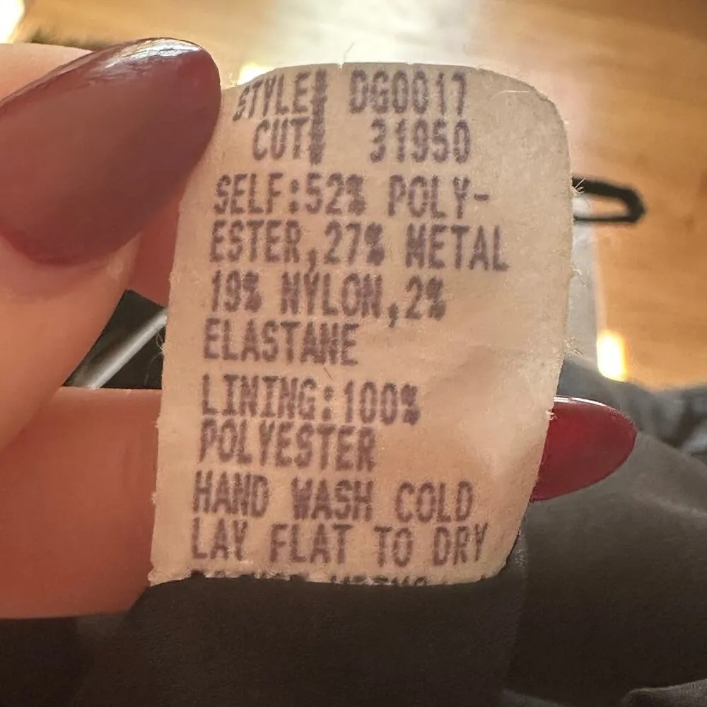 Nicole Miller Vintage Deadstock Black Crinkle Strapless Gown Size 0 NEW WITH TAG - Image 4