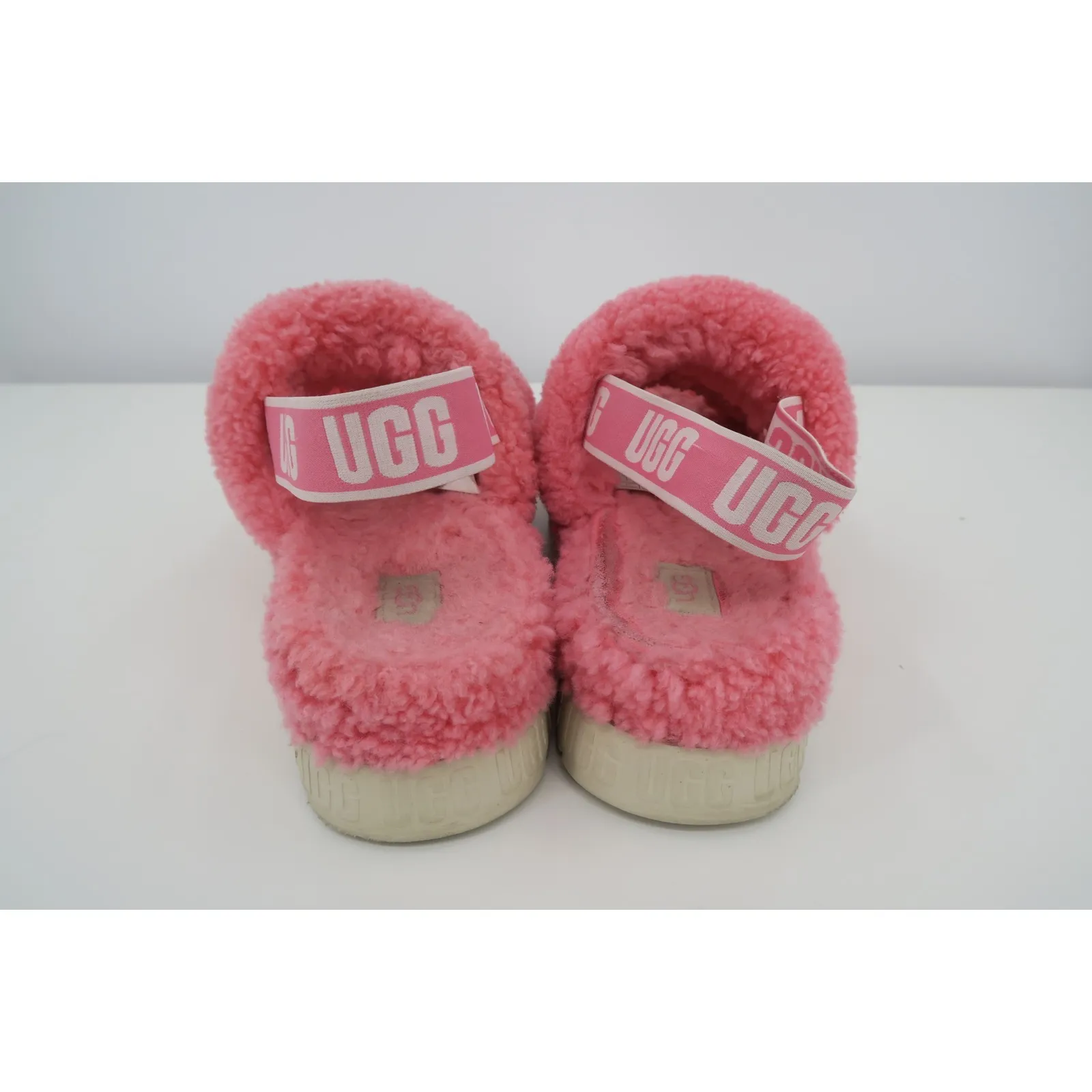 UGG Fluff Yeah Slide Slippers Pink Furry Platform Women's Size 11 - Image 4