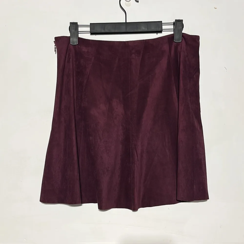 BB Dakota Kimber Faux Suede Skirt Aubergine Size 10 - Image 7