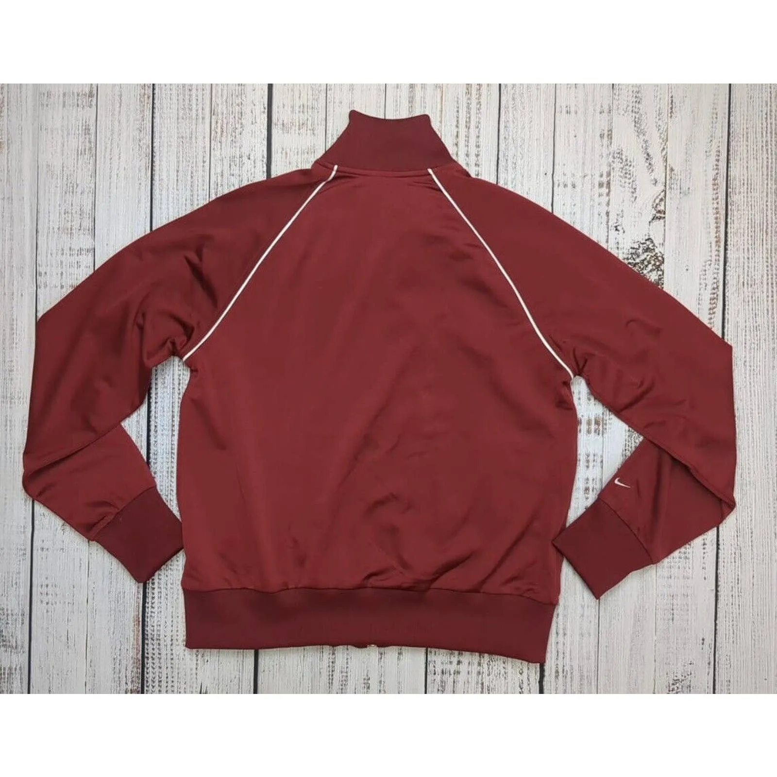 Vtg Nike White Tag Alabama Crimson‎ Tide Women’s Red Track Jacket Sz L Y2K - Image 7