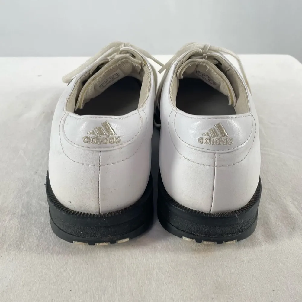 Adidas Golfing Lace Up Cleated Shoes‎ in White Size 6.5 - Image 4