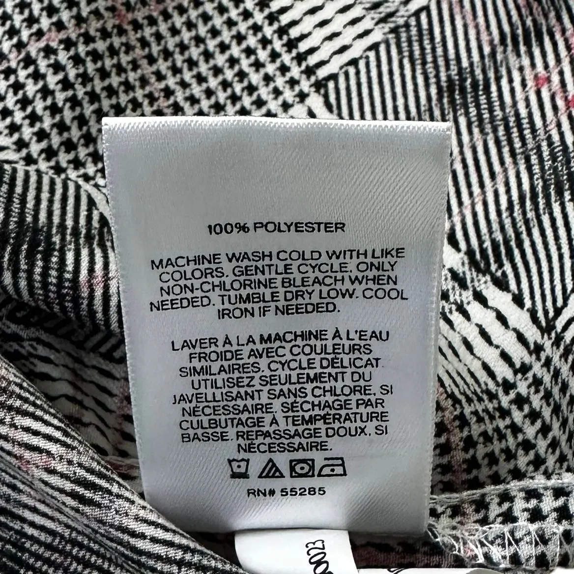 Express Multicolor Plaid/Houndstooth Shirt Dress Women's Size XS | 15-23 - Image 3