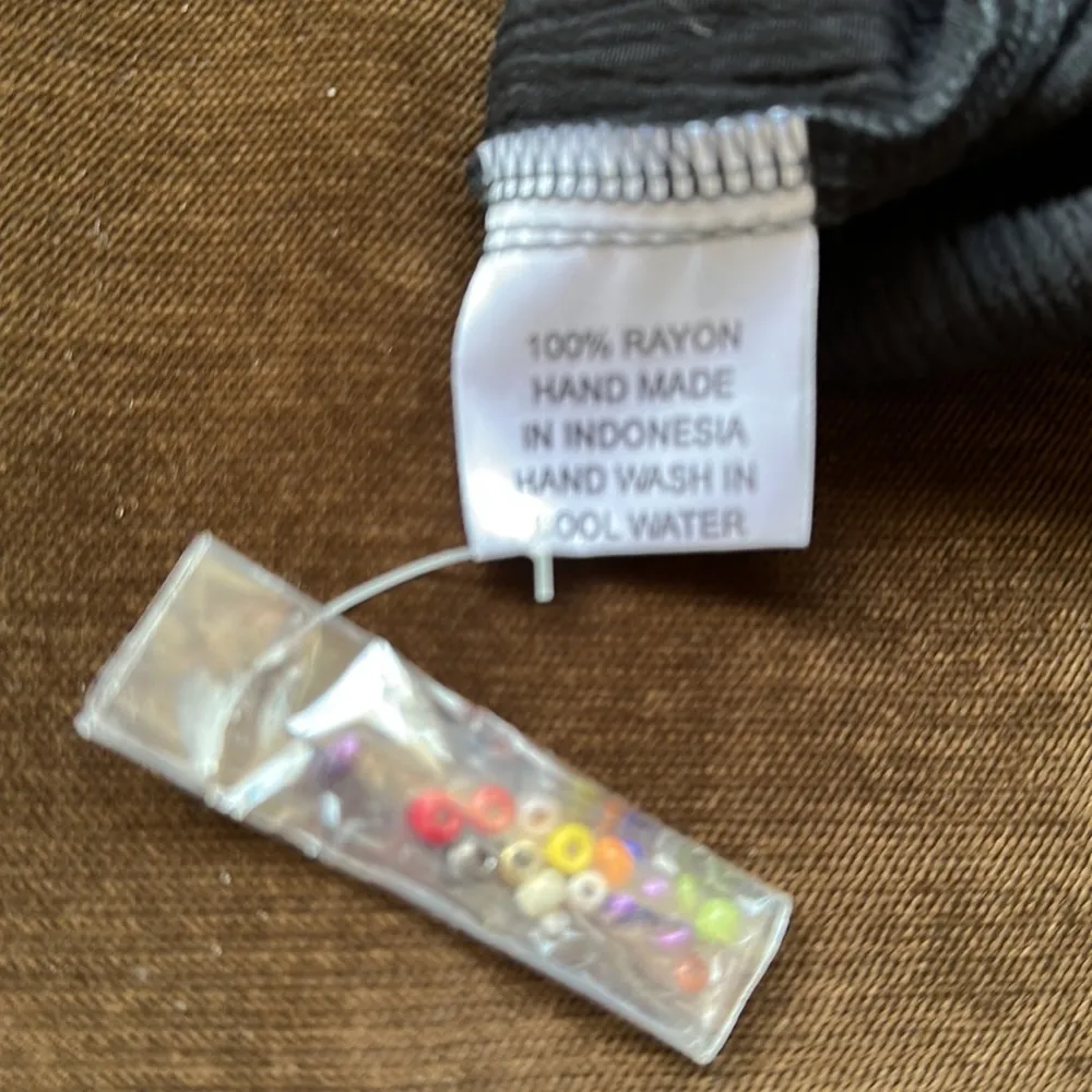 Black Swim Romper With Tassel Multi Color & Beads Trim Cover Up NWT Sz M Size M - Image 8