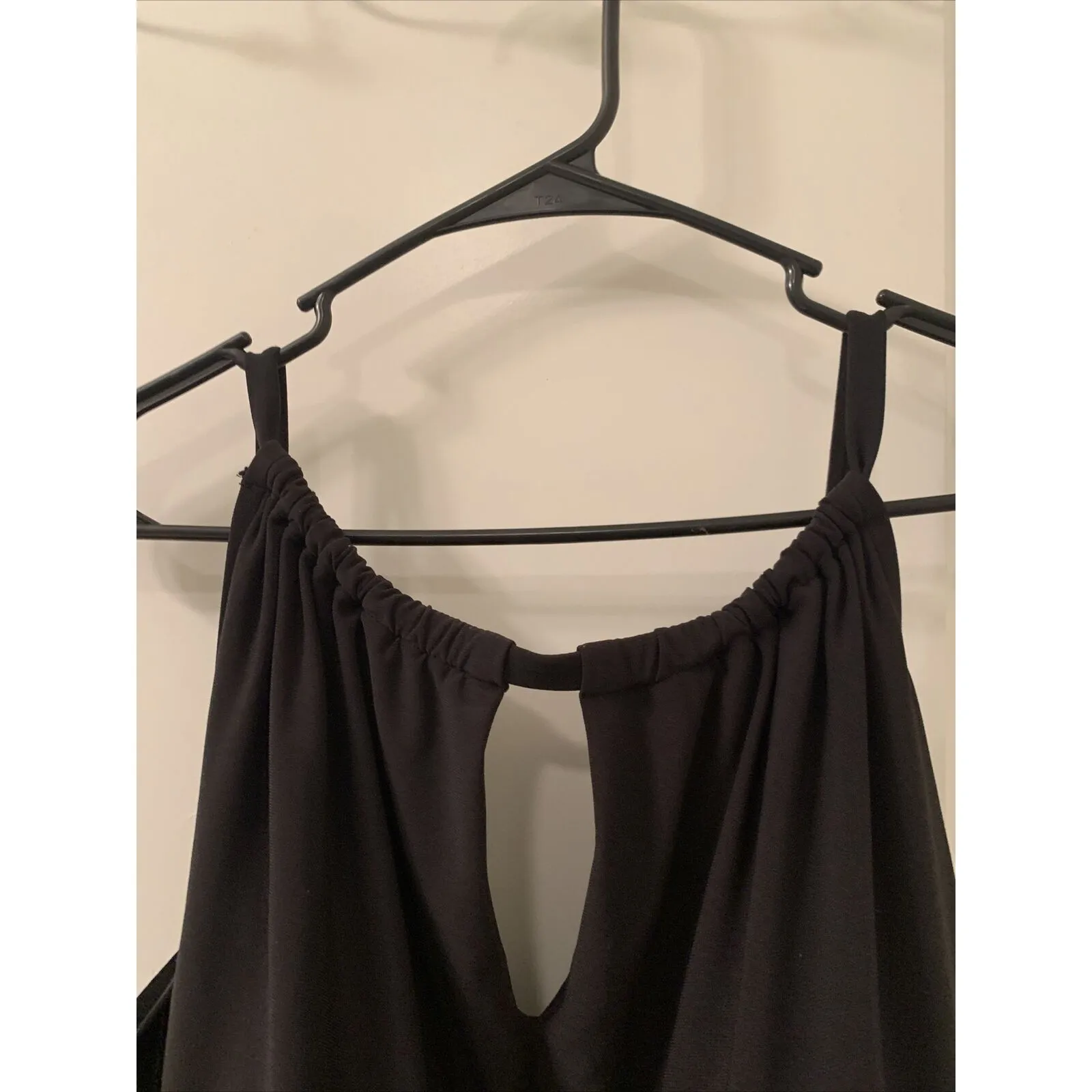 Women's Black High Neck Swim Romper with Pockets One Piece Swimsuit Aqua Sz 24W - Image 5