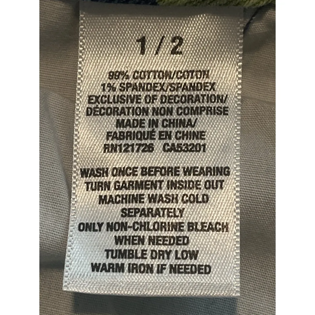 Aeropostale Floral Denim Shorts Womens Size 1/2 Blue Cut Off 2.5 in Inseam - Image 5